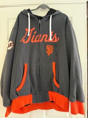 San Francisco Giants Gray & Orange Full-Zip Hoodie